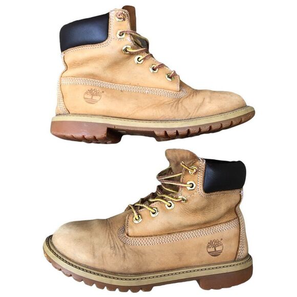 VINTAGE Premium 6 Inch Genuine Leather Timberlands Size 5 - Picture 7 of 16